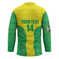 Custom Nigeria Cricket Hockey Jersey Go Yellow Greens - Wonder Print Shop