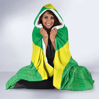Custom Nigeria Cricket Hooded Blanket Go Yellow Greens - Wonder Print Shop