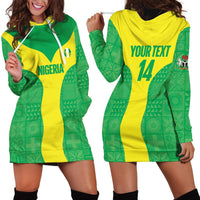 Custom Nigeria Cricket Hoodie Dress Go Yellow Greens - Wonder Print Shop