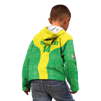 Custom Nigeria Cricket Kid Hoodie Go Yellow Greens - Wonder Print Shop