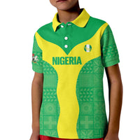 Custom Nigeria Cricket Kid Polo Shirt Go Yellow Greens - Wonder Print Shop