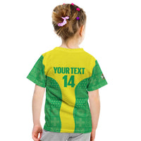 Custom Nigeria Cricket Kid T Shirt Go Yellow Greens - Wonder Print Shop