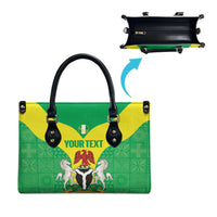 Custom Nigeria Cricket Leather Bag Go Yellow Greens - Wonder Print Shop