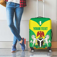 Custom Nigeria Cricket Luggage Cover Go Yellow Greens - Wonder Print Shop