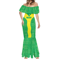 Custom Nigeria Cricket Mermaid Dress Go Yellow Greens - Wonder Print Shop