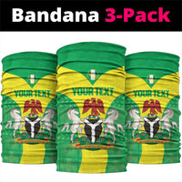 Custom Nigeria Cricket Neck Gaiter Go Yellow Greens - Wonder Print Shop