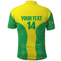 Custom Nigeria Cricket Polo Shirt Go Yellow Greens - Wonder Print Shop