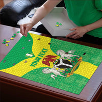 Custom Nigeria Cricket Puzzle Go Yellow Greens - Wonder Print Shop