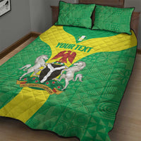 Custom Nigeria Cricket Quilt Bed Set Go Yellow Greens - Wonder Print Shop