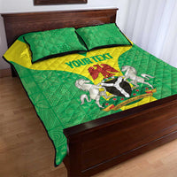 Custom Nigeria Cricket Quilt Bed Set Go Yellow Greens - Wonder Print Shop