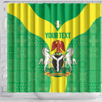 Custom Nigeria Cricket Shower Curtain Go Yellow Greens - Wonder Print Shop
