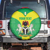 Custom Nigeria Cricket Spare Tire Cover Go Yellow Greens - Wonder Print Shop