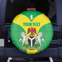 Custom Nigeria Cricket Spare Tire Cover Go Yellow Greens - Wonder Print Shop