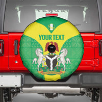 Custom Nigeria Cricket Spare Tire Cover Go Yellow Greens - Wonder Print Shop