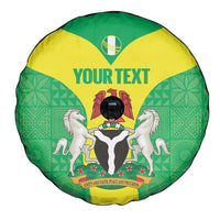 Custom Nigeria Cricket Spare Tire Cover Go Yellow Greens - Wonder Print Shop