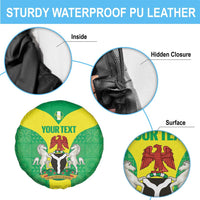 Custom Nigeria Cricket Spare Tire Cover Go Yellow Greens - Wonder Print Shop