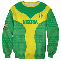 Custom Nigeria Cricket Sweatshirt Go Yellow Greens - Wonder Print Shop