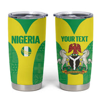 Custom Nigeria Cricket Tumbler Cup Go Yellow Greens - Wonder Print Shop