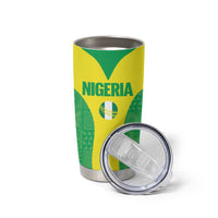 Custom Nigeria Cricket Tumbler Cup Go Yellow Greens - Wonder Print Shop