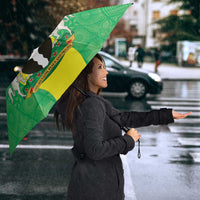 Custom Nigeria Cricket Umbrella Go Yellow Greens - Wonder Print Shop