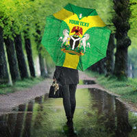 Custom Nigeria Cricket Umbrella Go Yellow Greens - Wonder Print Shop
