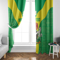 Custom Nigeria Cricket Window Curtain Go Yellow Greens - Wonder Print Shop