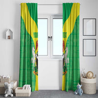 Custom Nigeria Cricket Window Curtain Go Yellow Greens - Wonder Print Shop