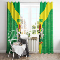 Custom Nigeria Cricket Window Curtain Go Yellow Greens - Wonder Print Shop
