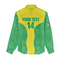 Custom Nigeria Cricket Women Casual Shirt Go Yellow Greens - Wonder Print Shop