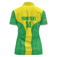 Custom Nigeria Cricket Women Polo Shirt Go Yellow Greens - Wonder Print Shop