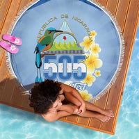 Personalized Nicaragua Independence Day Beach Blanket 505 Proud Guardabarranco Sacuanjoche - Wonder Print Shop