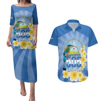 Personalized Nicaragua Independence Day Couples Matching Puletasi and Hawaiian Shirt 505 Proud Guardabarranco Sacuanjoche - Wonder Print Shop