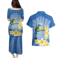 Personalized Nicaragua Independence Day Couples Matching Puletasi and Hawaiian Shirt 505 Proud Guardabarranco Sacuanjoche - Wonder Print Shop