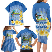 Personalized Nicaragua Independence Day Family Matching Long Sleeve Bodycon Dress and Hawaiian Shirt 505 Proud Guardabarranco Sacuanjoche - Wonder Print Shop
