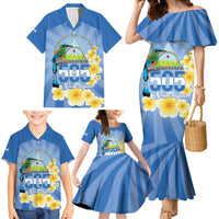 Personalized Nicaragua Independence Day Family Matching Mermaid Dress and Hawaiian Shirt 505 Proud Guardabarranco Sacuanjoche - Wonder Print Shop