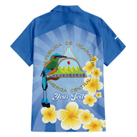 Personalized Nicaragua Independence Day Family Matching Off The Shoulder Long Sleeve Dress and Hawaiian Shirt 505 Proud Guardabarranco Sacuanjoche - Wonder Print Shop