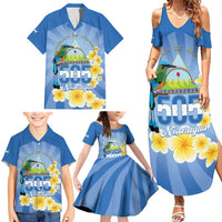 Personalized Nicaragua Independence Day Family Matching Summer Maxi Dress and Hawaiian Shirt 505 Proud Guardabarranco Sacuanjoche - Wonder Print Shop