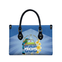 Personalized Nicaragua Independence Day Leather Bag 505 Proud Guardabarranco Sacuanjoche - Wonder Print Shop