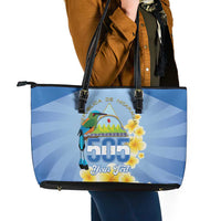 Personalized Nicaragua Independence Day Leather Tote Bag 505 Proud Guardabarranco Sacuanjoche - Wonder Print Shop