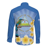 Personalized Nicaragua Independence Day Long Sleeve Button Shirt 505 Proud Guardabarranco Sacuanjoche - Wonder Print Shop