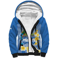 Personalized Nicaragua Independence Day Sherpa Hoodie 505 Proud Guardabarranco Sacuanjoche - Wonder Print Shop