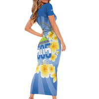 Personalized Nicaragua Independence Day Short Sleeve Bodycon Dress 505 Proud Guardabarranco Sacuanjoche - Wonder Print Shop