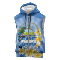 Personalized Nicaragua Independence Day Sleeveless Zip Hoodie 505 Proud Guardabarranco Sacuanjoche - Wonder Print Shop