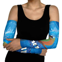 Personalized Que Viva El Salvador Arm Sleeves Guardabarranco 503 Independence Day Proud - Wonder Print Shop