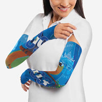 Personalized Que Viva El Salvador Arm Sleeves Guardabarranco 503 Independence Day Proud - Wonder Print Shop
