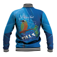 Personalized Que Viva El Salvador Baseball Jacket Guardabarranco 503 Independence Day Proud - Wonder Print Shop