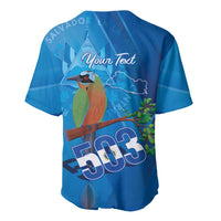 Personalized Que Viva El Salvador Baseball Jersey Guardabarranco 503 Independence Day Proud - Wonder Print Shop