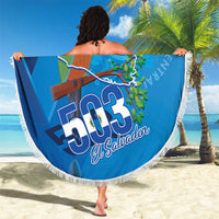 Personalized Que Viva El Salvador Beach Blanket Guardabarranco 503 Independence Day Proud - Wonder Print Shop
