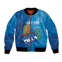Personalized Que Viva El Salvador Bomber Jacket Guardabarranco 503 Independence Day Proud - Wonder Print Shop