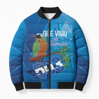 Personalized Que Viva El Salvador Bomber Puffer Jacket Guardabarranco 503 Independence Day Proud - Wonder Print Shop